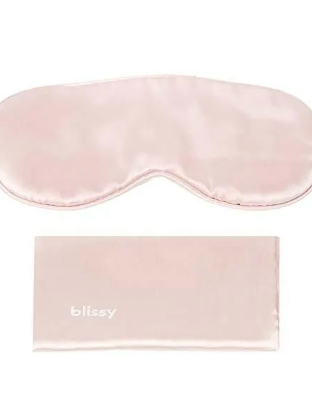 Blissy 100% Mulberry Silk Sleep Mask and Pouch in Light Pink